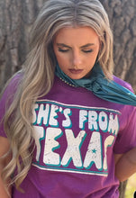 Load image into Gallery viewer, Shes From Texas (available in Purple/Burnt Orange)