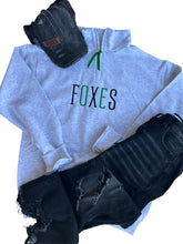 Load image into Gallery viewer, Embroidered Quarter Zip Foxes Pullover