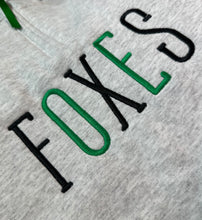 Load image into Gallery viewer, Embroidered Quarter Zip Foxes Pullover