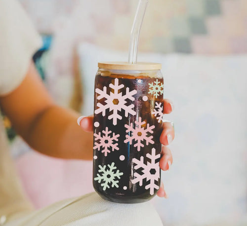 Snowflake Glass Cup