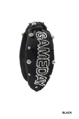 Game Day Black Headband