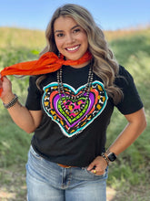 Load image into Gallery viewer, Callie Ann Stelter Leopard Heart Crew Neck Tee