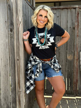 Load image into Gallery viewer, Durango Aztec Vneck Tee