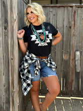 Load image into Gallery viewer, Durango Aztec Vneck Tee