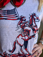 Load image into Gallery viewer, Patriotic Cowboy Tee