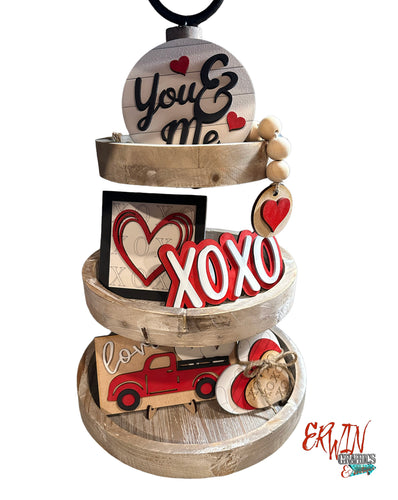 Valentine's Day Tiered Tray Decor